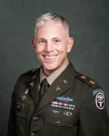 Headshot of Major Evan Baines